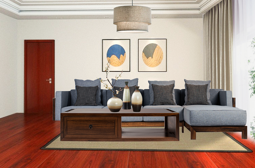 客厅是传统与现代居室风格的碰撞，格调典雅，中式风格客厅