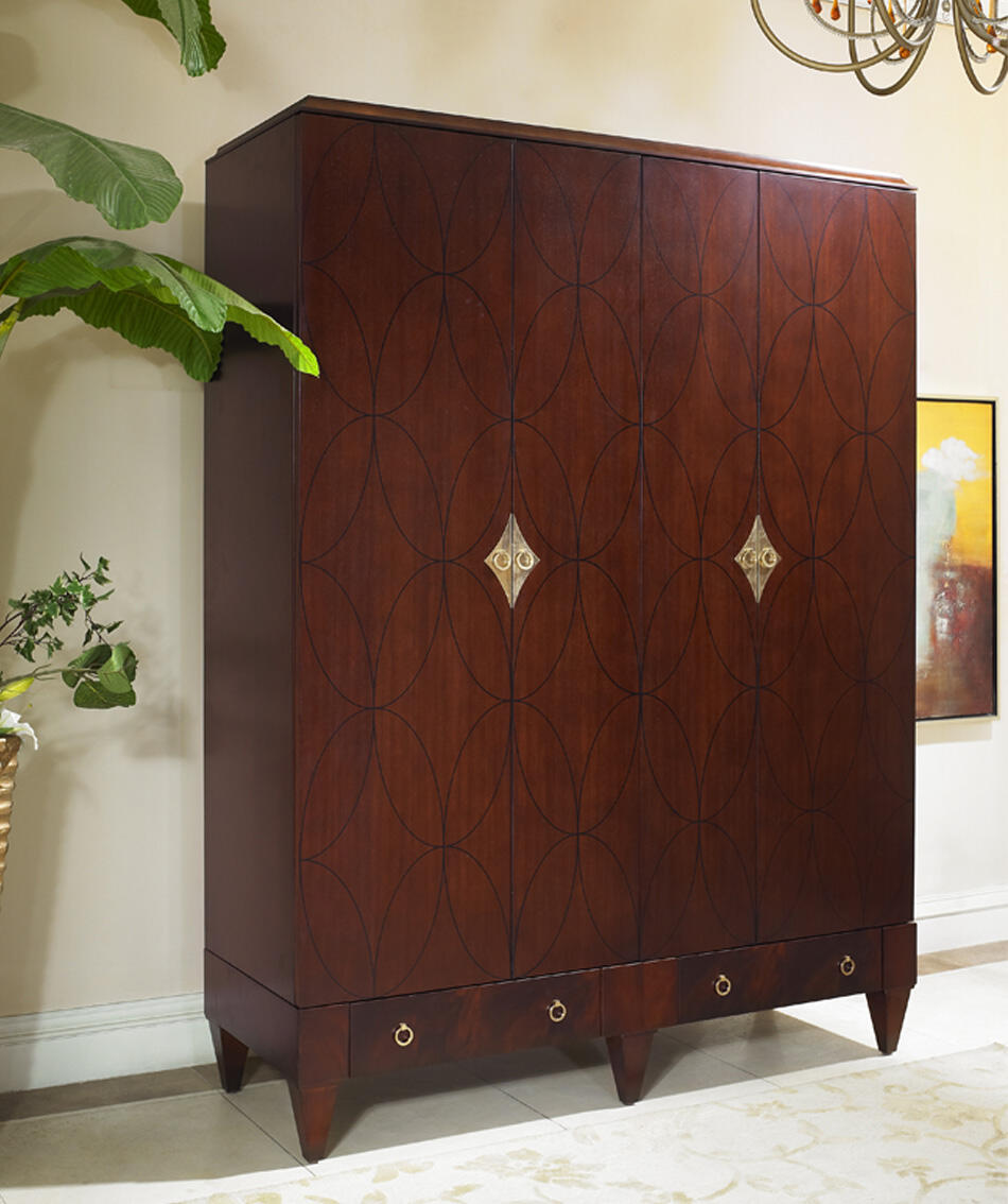 爱舍-桃花芯木木皮贴面衣柜6001-153-6001-153