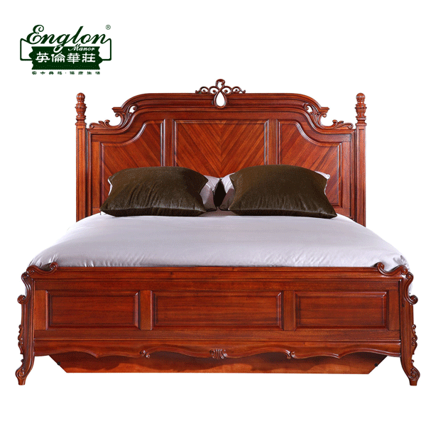 英伦华庄 简欧 实木 卧房 大床架 06系 1942*2116*1550mm