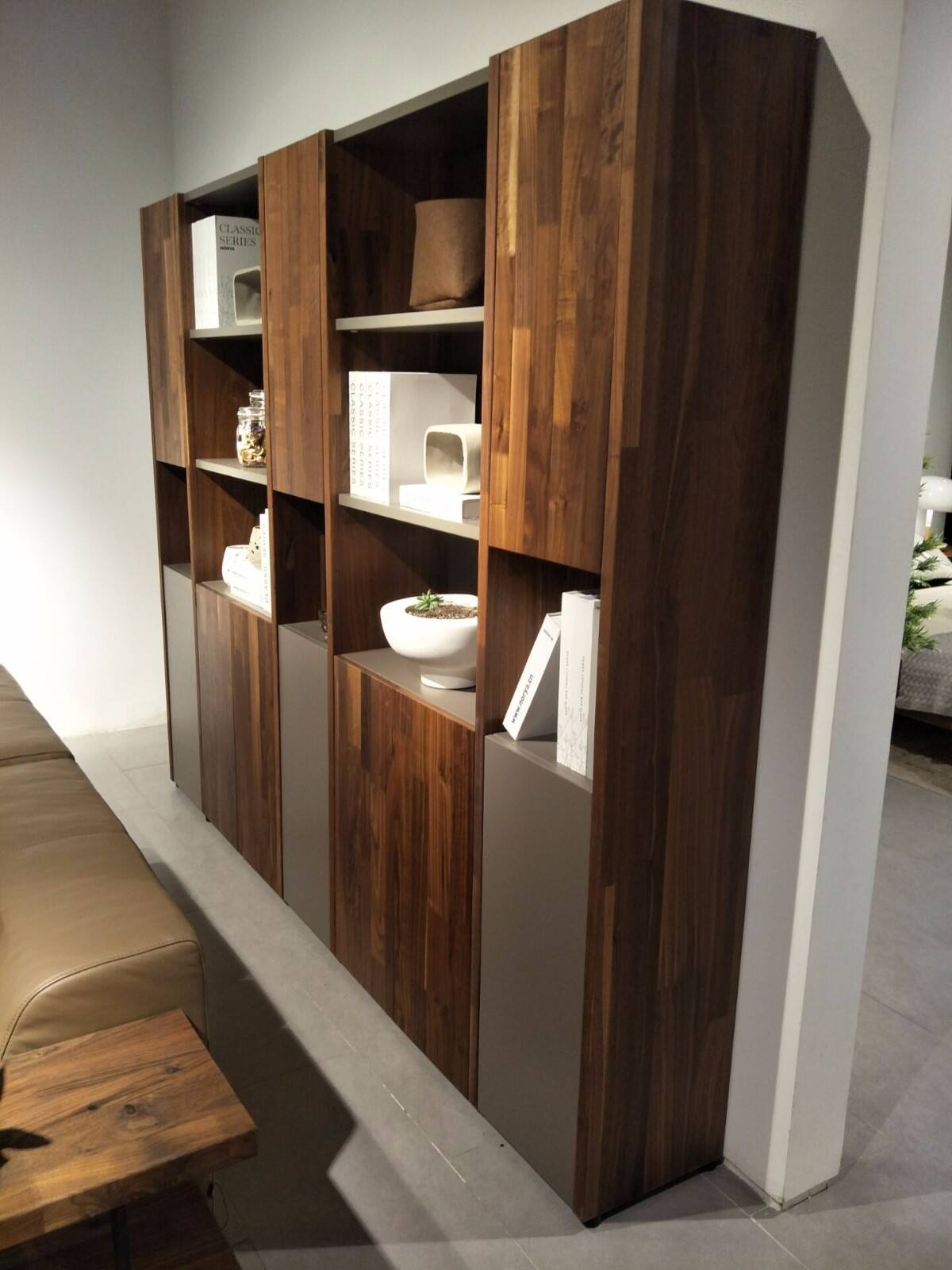 挪亚家 北欧现代 黑胡桃木 高柜