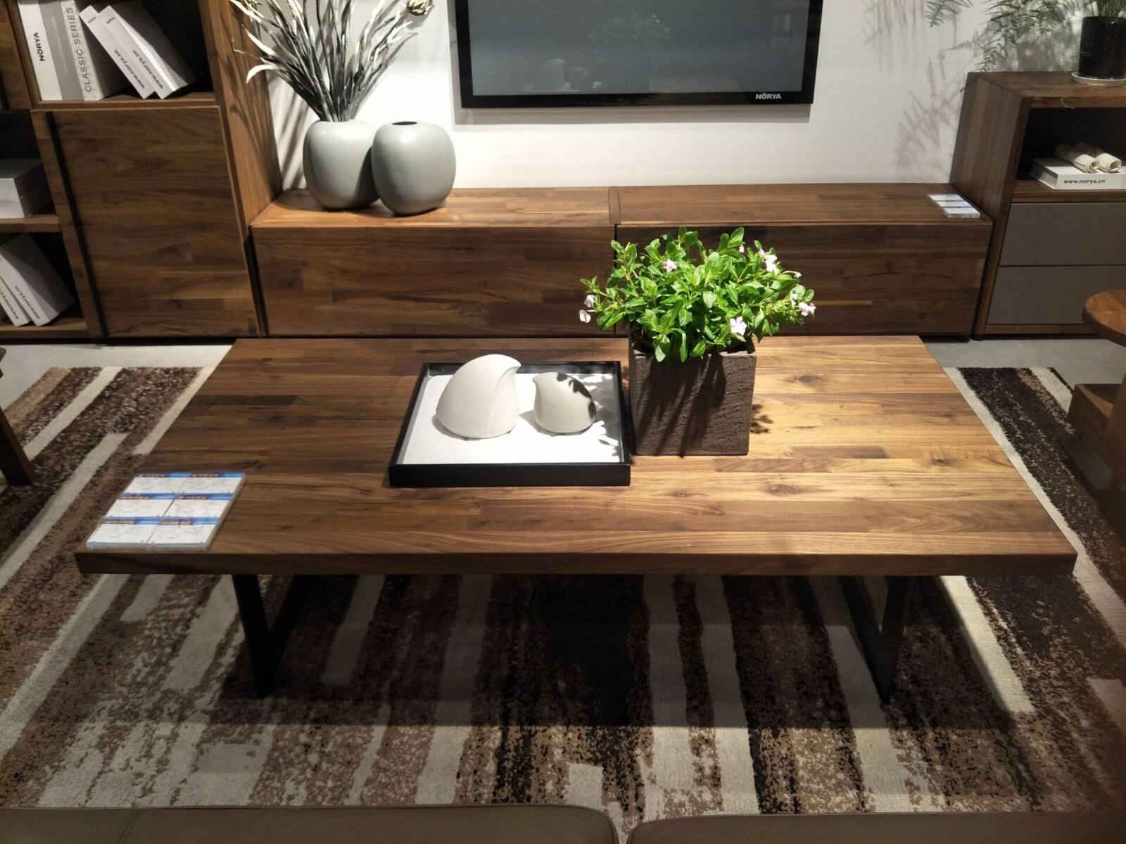 挪亚家 北欧现代 黑胡桃木 茶几