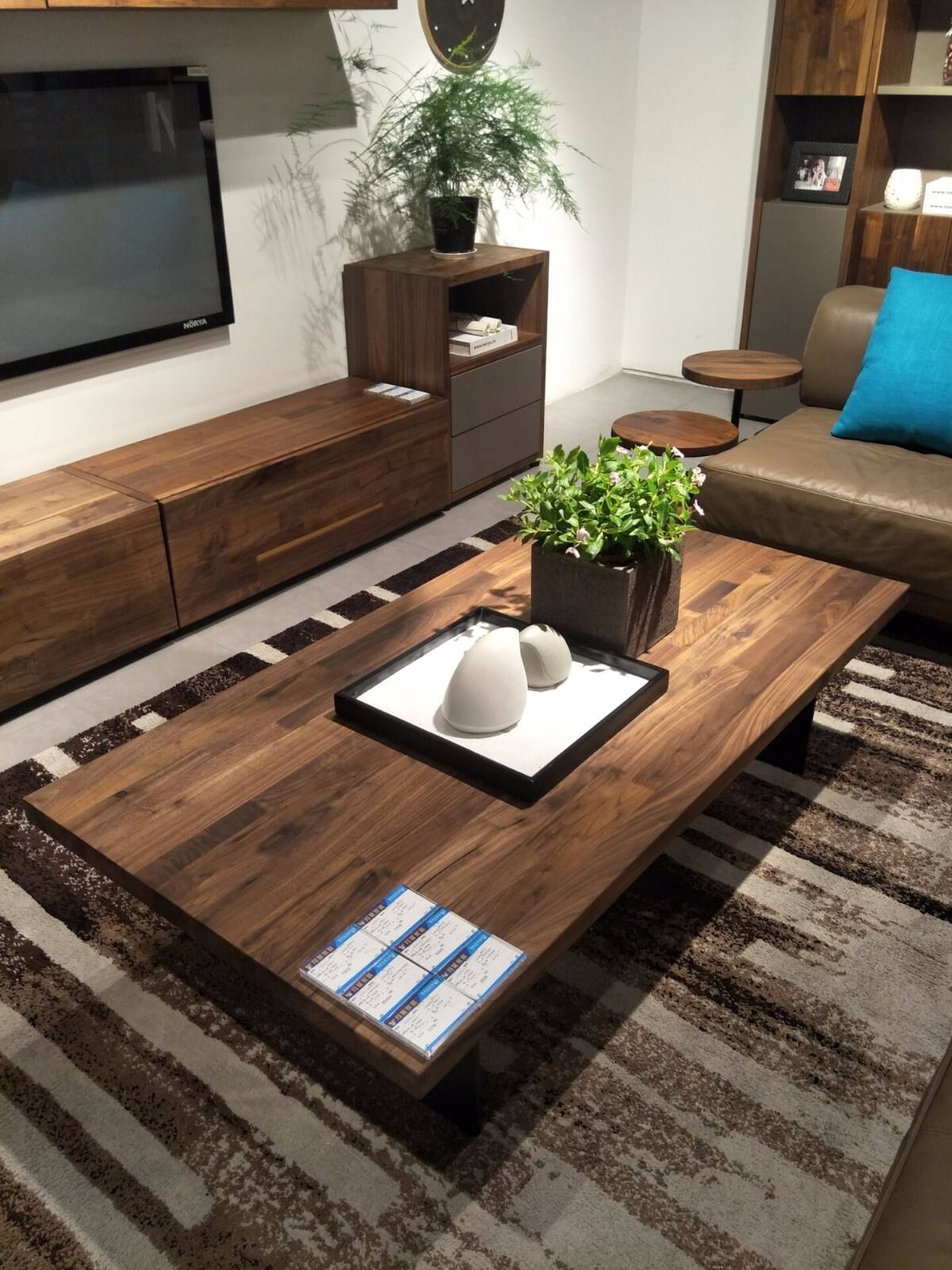 挪亚家 北欧现代 黑胡桃木 茶几