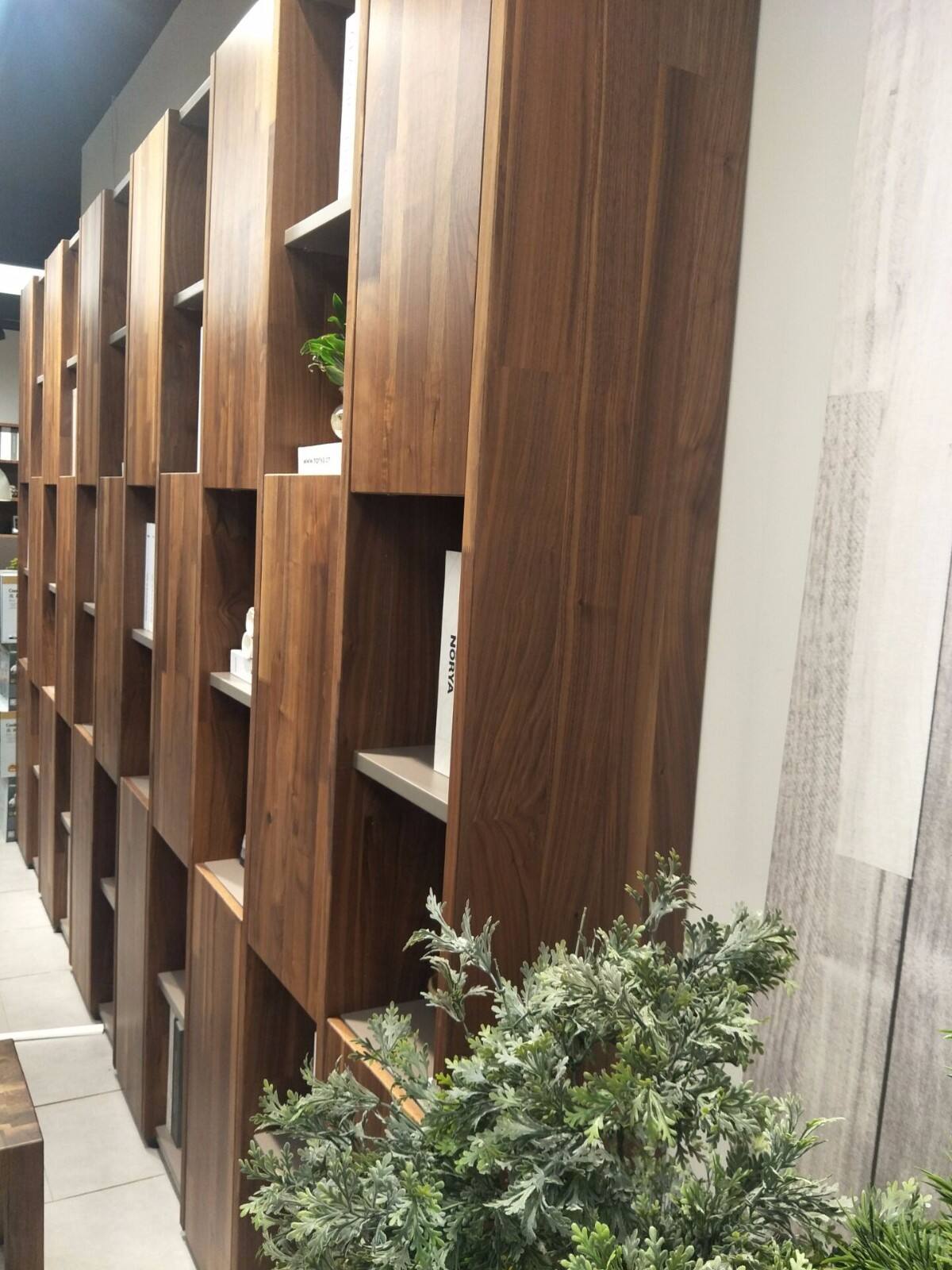 挪亚家 北欧现代 黑胡桃木 书柜