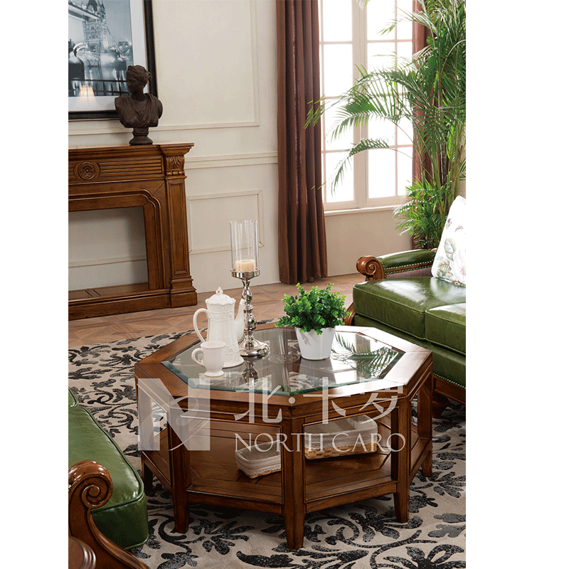 北卡罗northcaro 简美风格 核桃木 客厅 沙发组合 813-sf