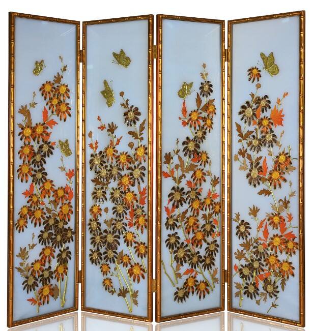 cosmos琉璃珐琅 屏风 立屏 折屏 pf001gg-l促销_cosmos琉璃珐琅 屏风