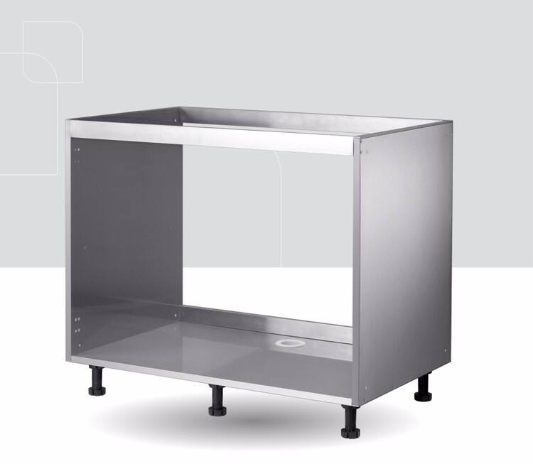 黑白灰定制不锈钢水槽柜体现代风格水盆柜橱柜装修定做