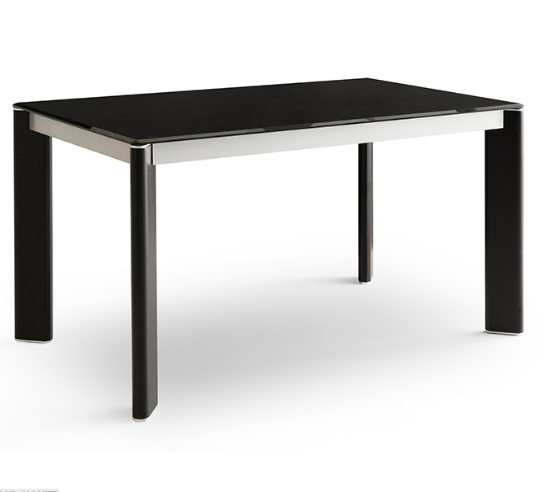 斯帝罗兰简约时尚黑玻16米餐桌